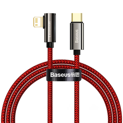 Baseus Legend Mobile Game Elbow  USB Type-C to Lightning Fast Charging Data Cable - 20W, 3FT/1M, Red (CACS000209)