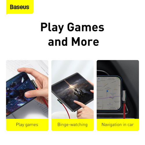 Baseus Legend Mobile Game Elbow  USB Type-C to Lightning Fast Charging Data Cable - 20W, 3FT/1M, Red (CACS000209)