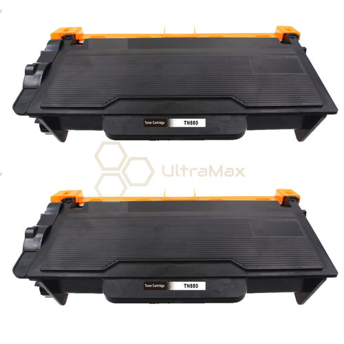 Ultra Toner Brother TN-880 (Extra High Yield of TN-820/TN-850) Black Compatible Toner Cartridge-2 PACK